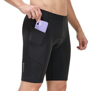 Men's Bike Shorts, 3D Padded Cycling Bicycle Short with Pocket for Cycle UPF50+